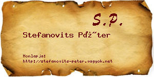 Stefanovits Péter névjegykártya